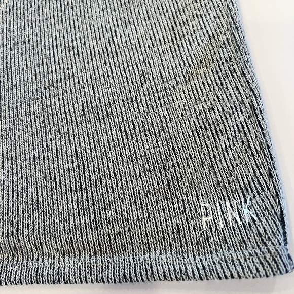 Victoria’s Secret PINK Rhinestone Skull low Scoop Back Sweater grey size XS Rare - Picture 9 of 11